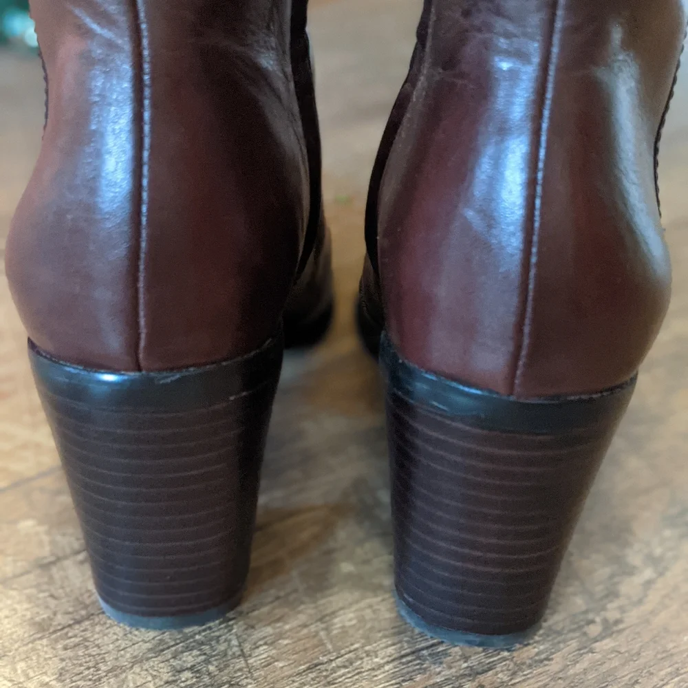 Elegant Brown Knee-High Women's Boots - Picture 15 of 16